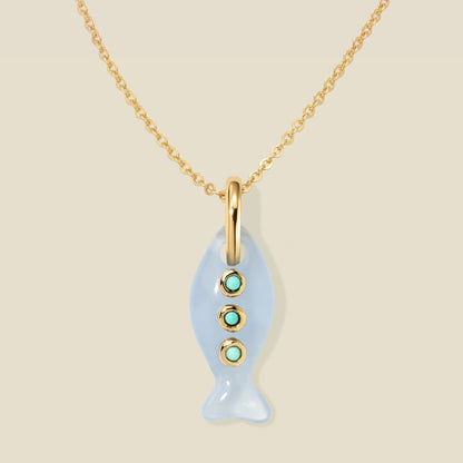 Low Tide Fish Charm Necklace