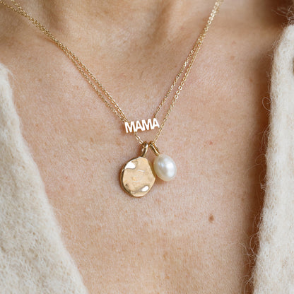 Engravable Heritage Circle Charm Necklace