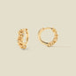 March CZ Birth Flower Huggie Hoop Earrings