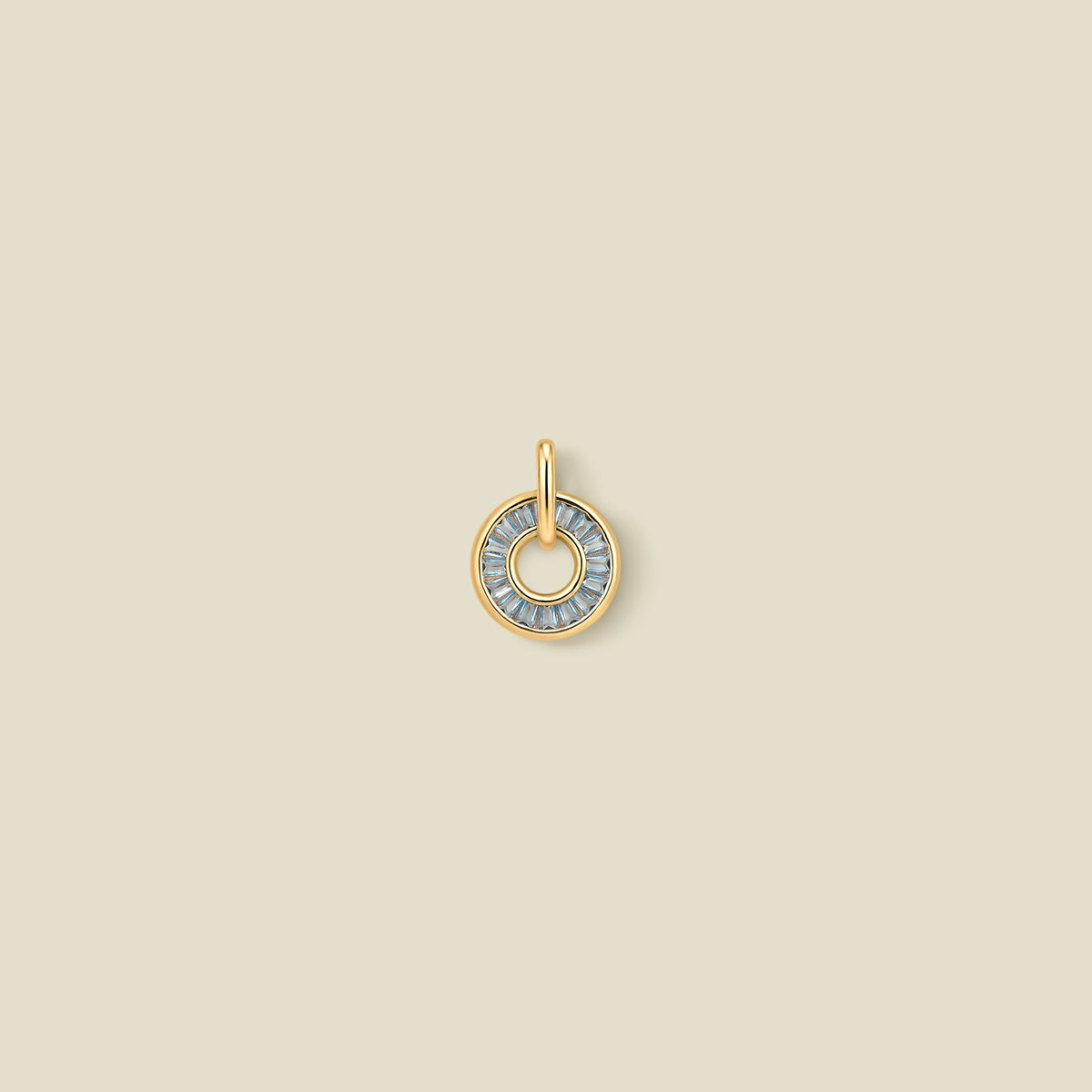 March Baguette Birthstone Charm