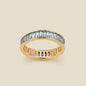 March Baguette Birthstone Ring