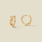 May CZ Birth Flower Huggie Hoop Earrings