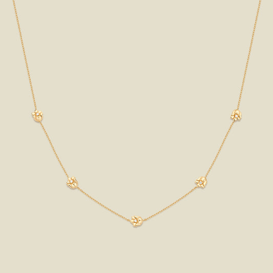 May CZ Birth Flower Station Necklace