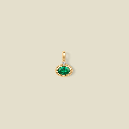 May Oval Birthstone Charm