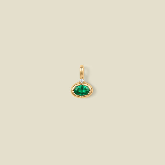 May Oval Birthstone Charm