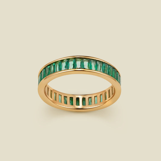 May Baguette Birthstone Ring