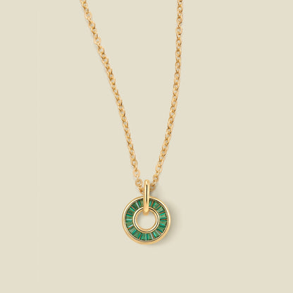 May Baguette Birthstone Necklace