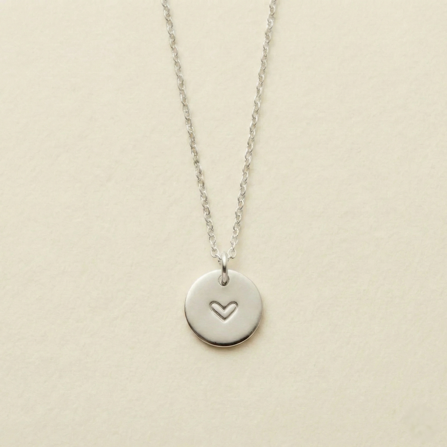 Heart Disc Necklace