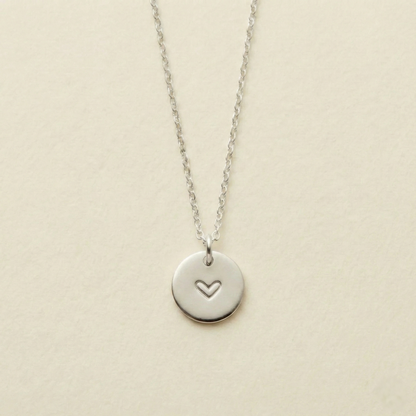 Heart Disc Necklace