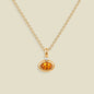 November Oval Birthstone Charm Necklace