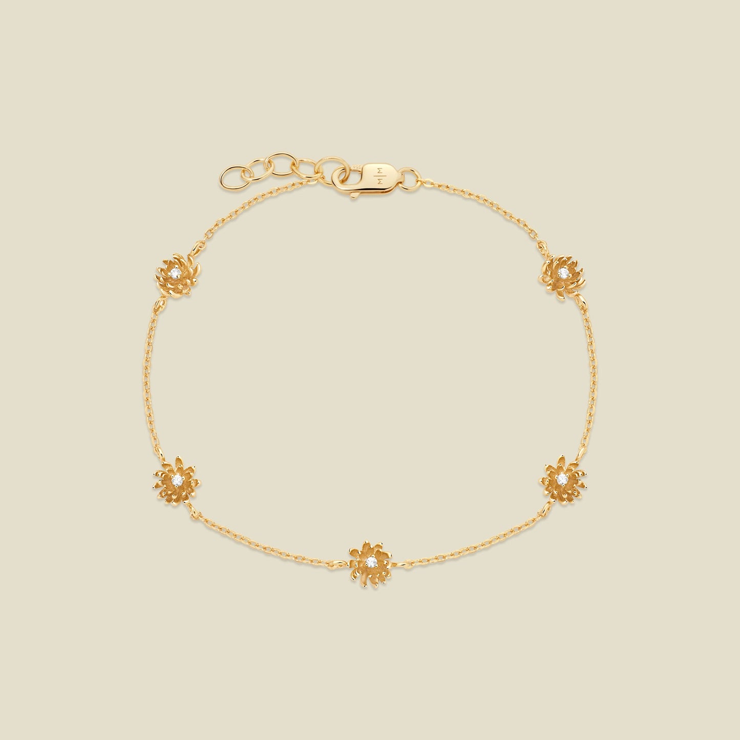 November CZ Birth Flower Station Bracelet