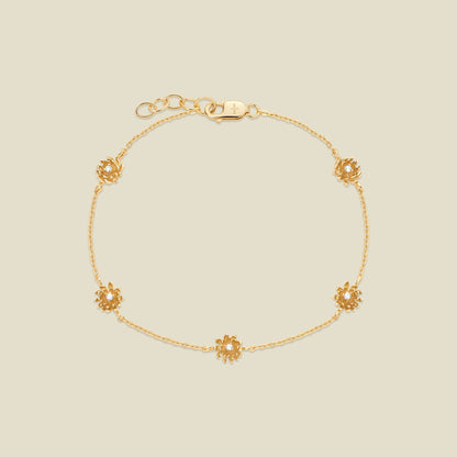 November CZ Birth Flower Station Bracelet