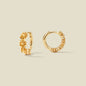 November CZ Birth Flower Huggie Hoop Earrings
