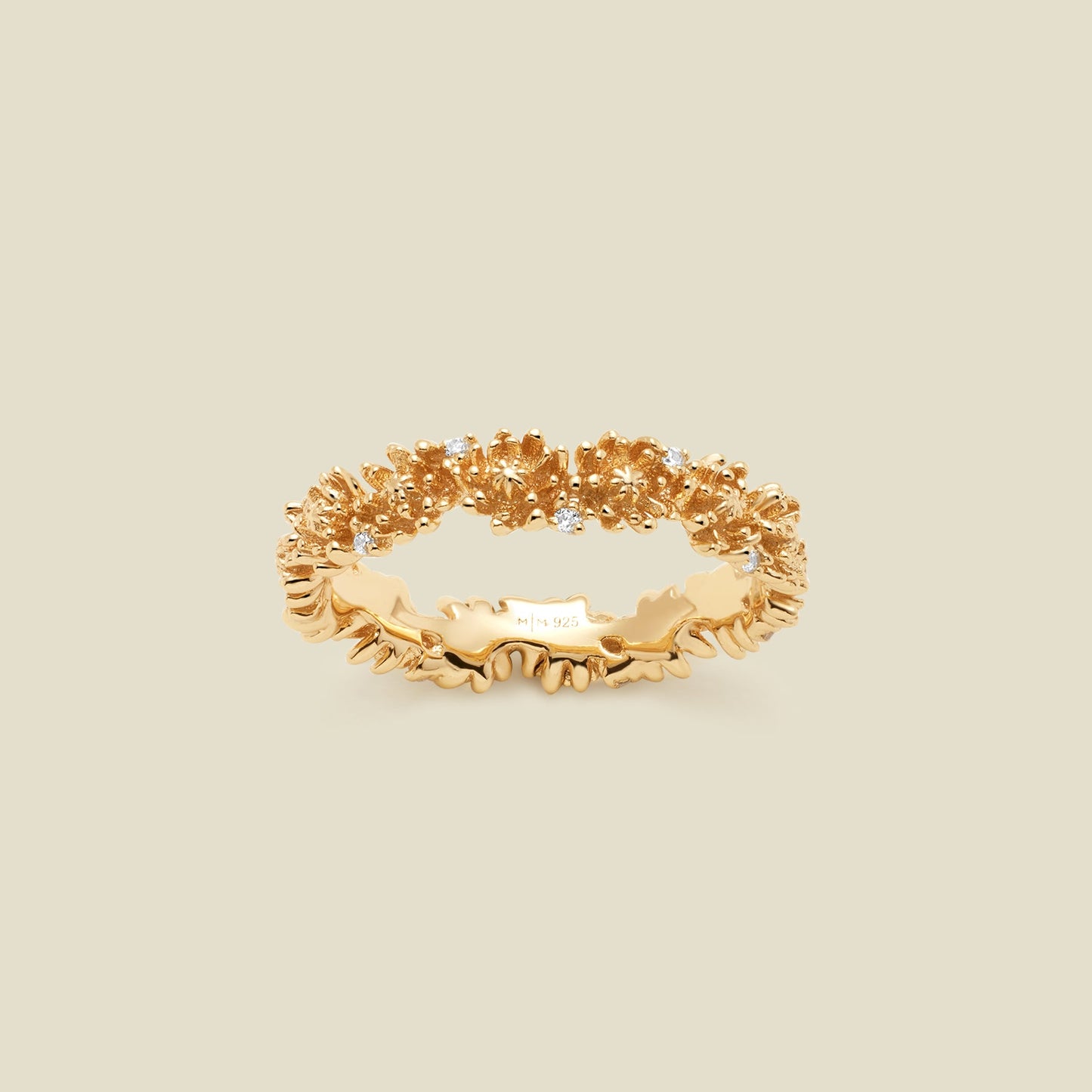 November CZ Birth Flower Eternity Ring