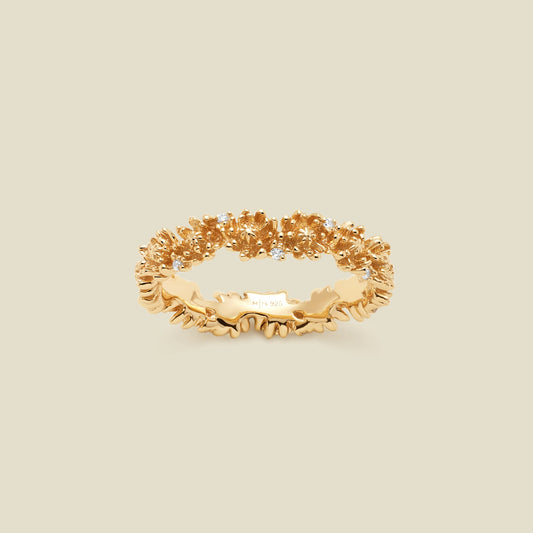 November CZ Birth Flower Eternity Ring