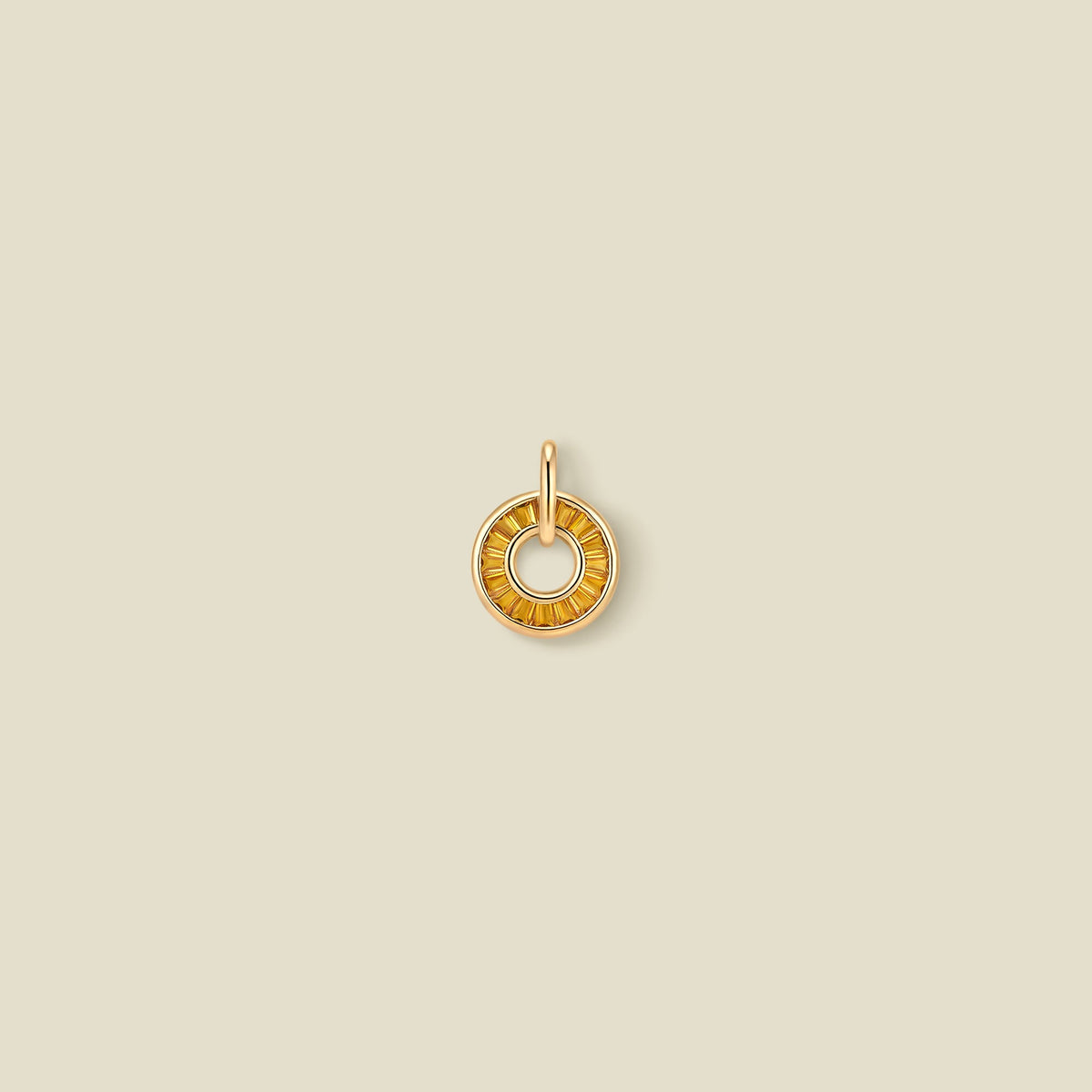 November Baguette Birthstone Charm