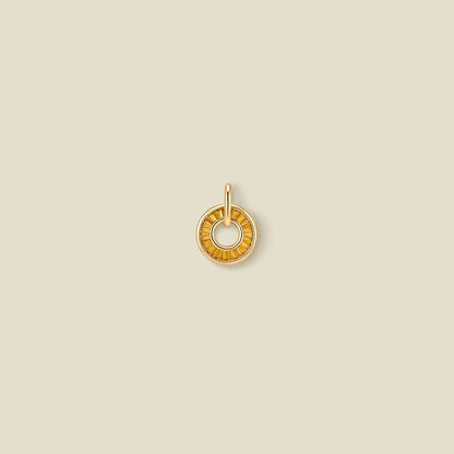 November Baguette Birthstone Charm