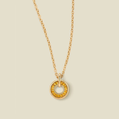 November Baguette Birthstone Necklace
