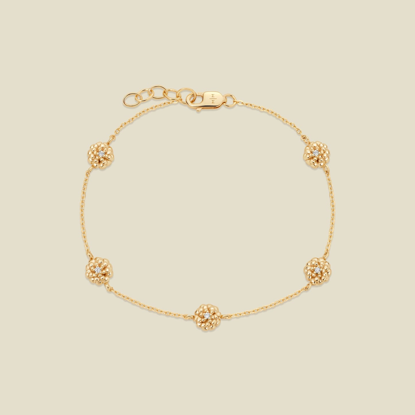 October CZ Birth Flower Station Bracelet