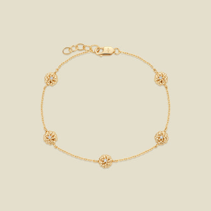 October CZ Birth Flower Station Bracelet