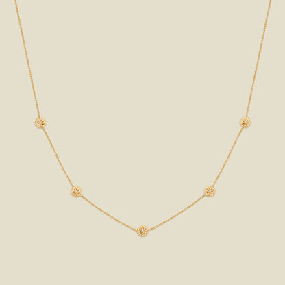 October CZ Birth Flower Station Necklace