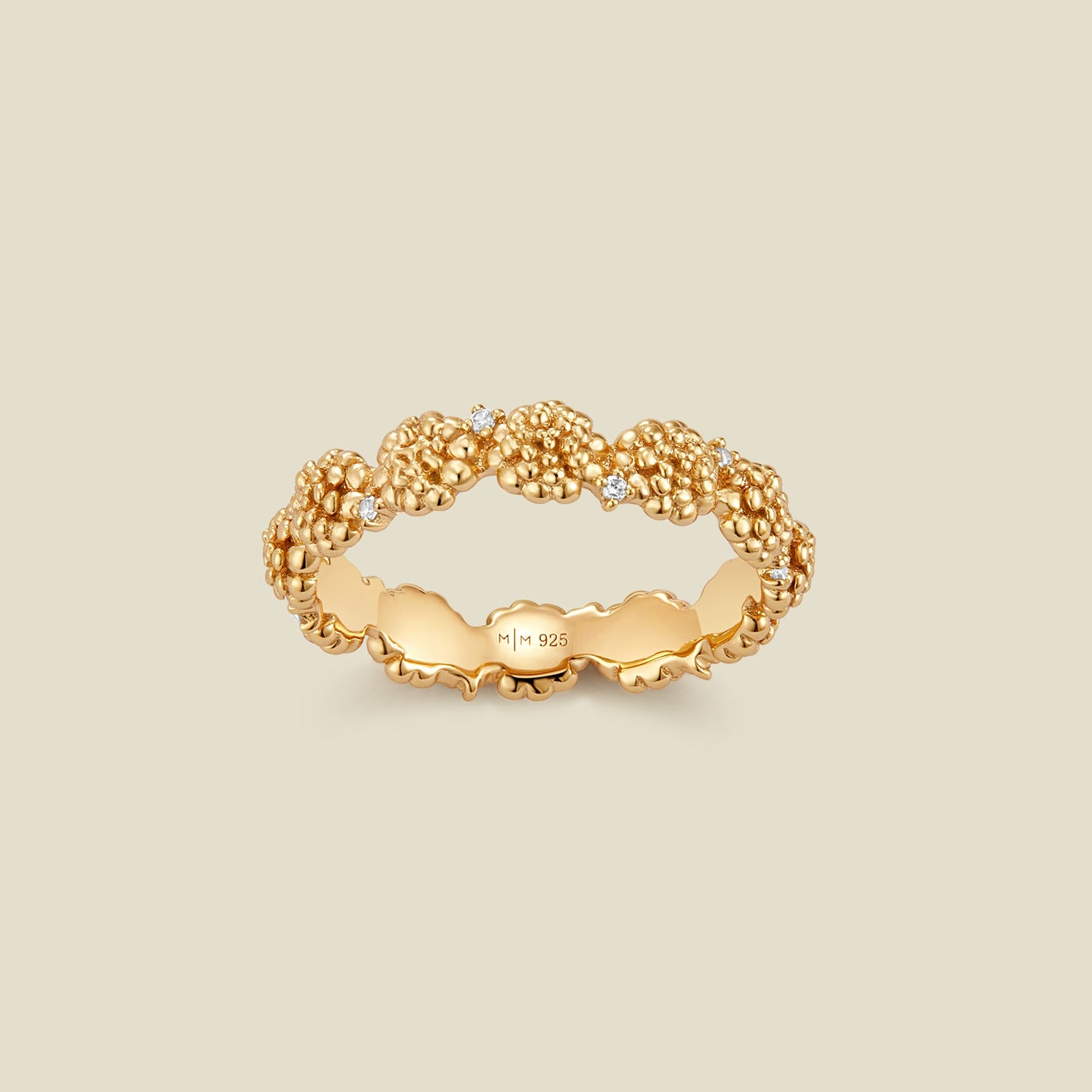 October CZ Birth Flower Eternity Ring