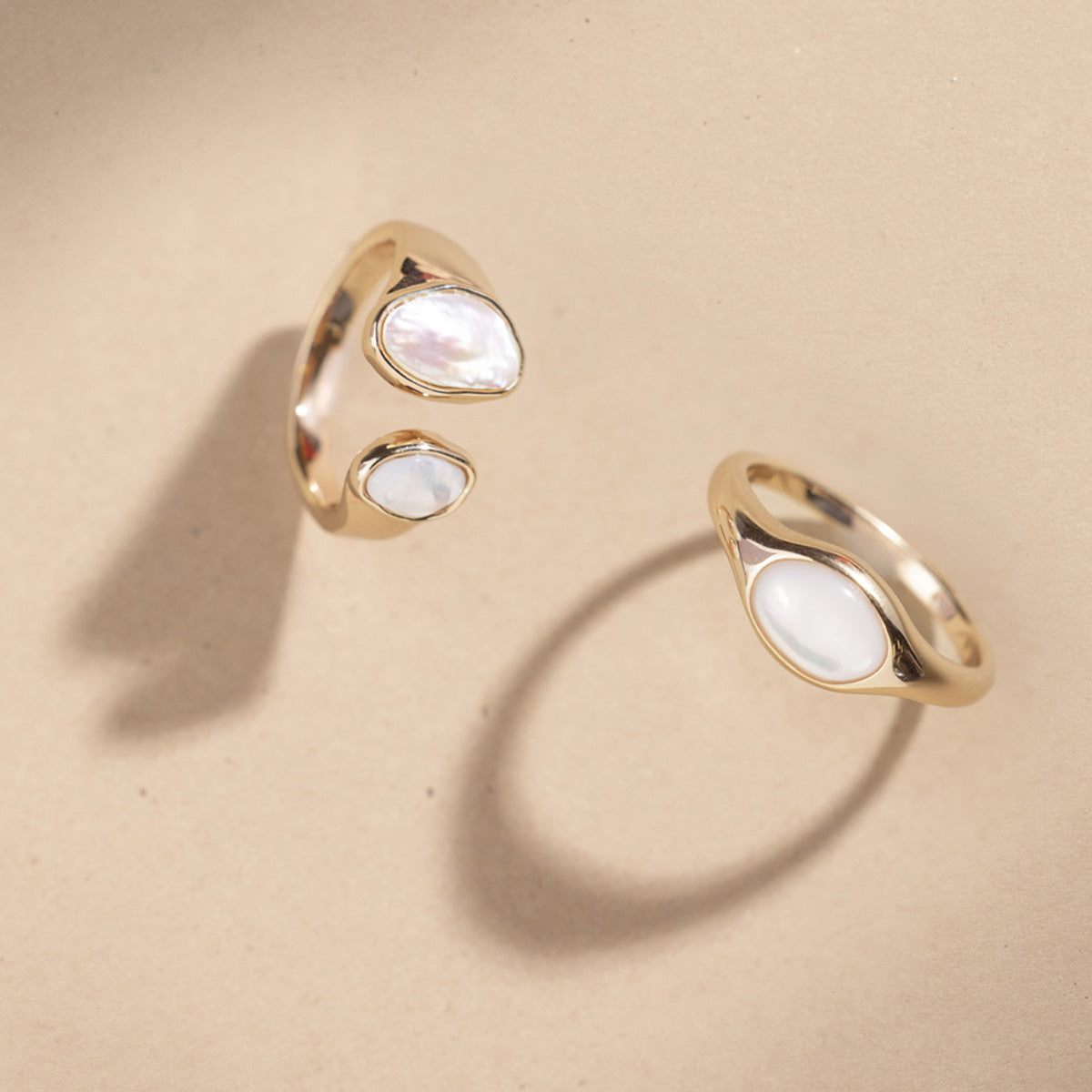 Mother of Pearl Signet Ring
