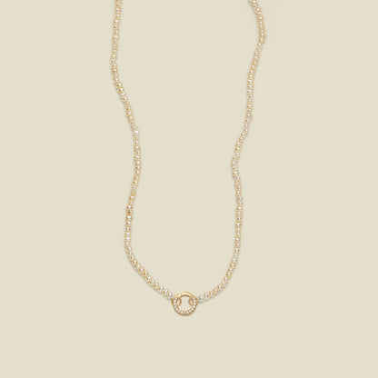Pearl Strand Charm Necklace