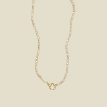 Pearl Strand Charm Necklace