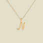Script Initial Charm Necklace