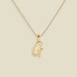 Script Initial Charm Necklace