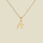 Script Initial Charm Necklace