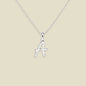 Script Initial Charm Necklace