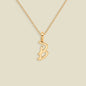 Script Initial Charm Necklace