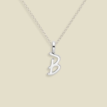 Script Initial Charm Necklace