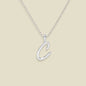Script Initial Charm Necklace