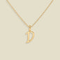 Script Initial Charm Necklace