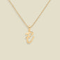 Script Initial Charm Necklace