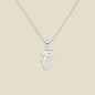 Script Initial Charm Necklace