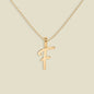 Script Initial Charm Necklace