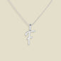 Script Initial Charm Necklace