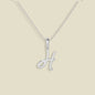 Script Initial Charm Necklace