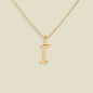 Script Initial Charm Necklace