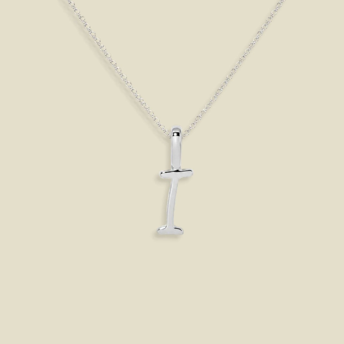 Script Initial Charm Necklace