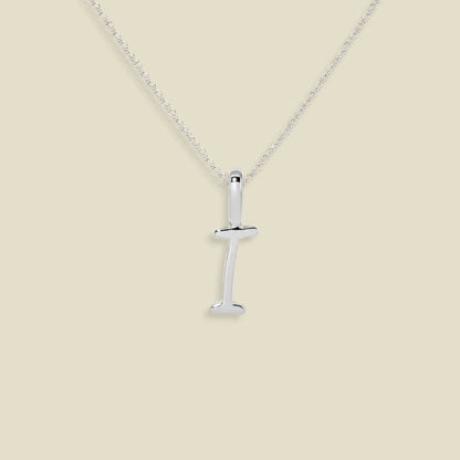 Script Initial Charm Necklace