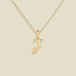 Script Initial Charm Necklace