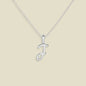 Script Initial Charm Necklace