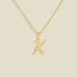 Script Initial Charm Necklace