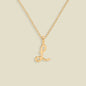 Script Initial Charm Necklace