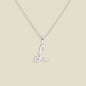 Script Initial Charm Necklace